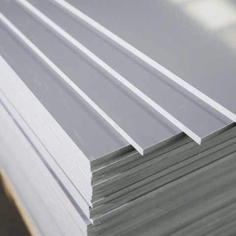 4x8 grey rigid PVC krataa a wɔde yɛ mfiridwuma mu nneɛma